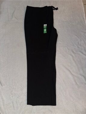 New scrubstar black 3xl unisex drawstring pants